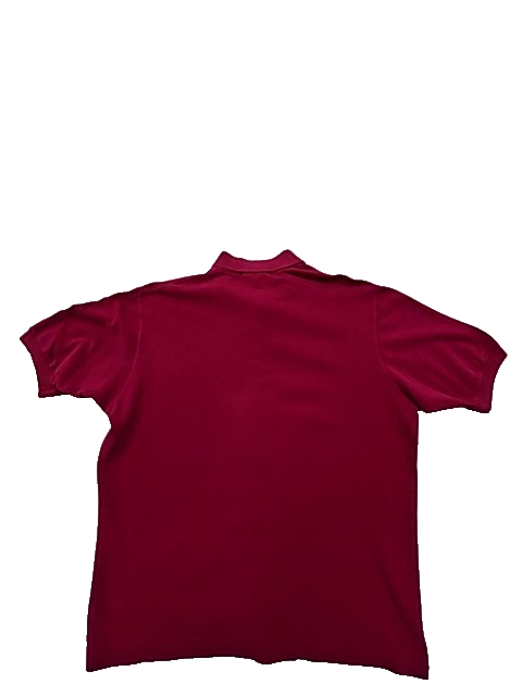 Lacoste L.12.12 Burgundy Cotton Polo Shirt Men Size 8 Classic Fit