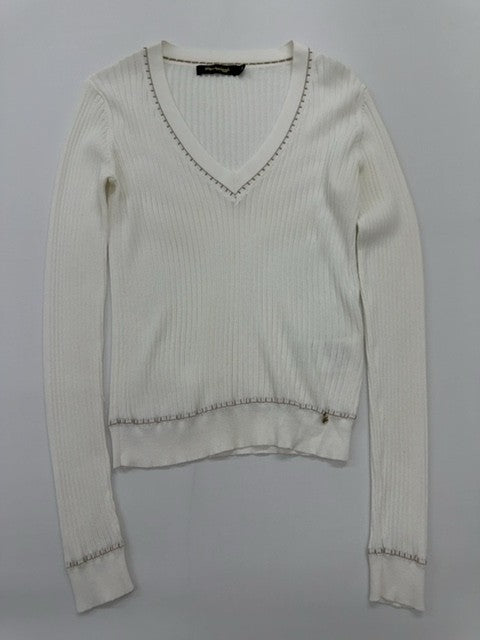 TITTI Women White Sweater size S product image 1