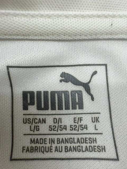 PUMA Men's White/Black dryCELL Polo Shirt Size L Regular