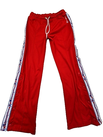 Champion Red Women's XS Flare Track Pants Side Stripe Drawstring