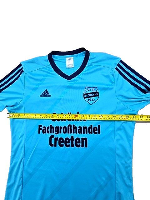 Adidas Men's Light Blue Long Sleeve V-Neck Sports Jersey Size L