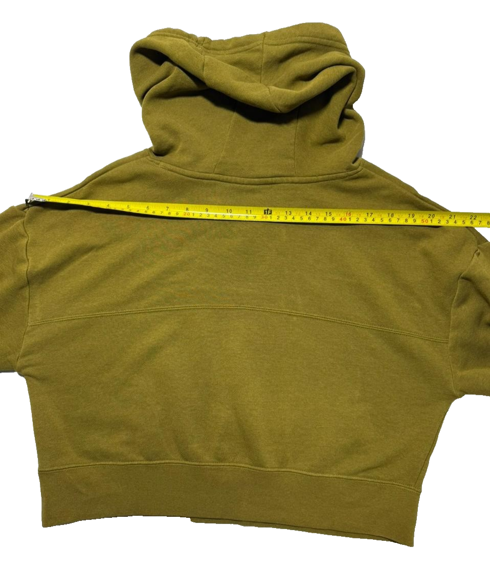 Nike Olive Green Cropped Hoodie Pullover Women's Size S