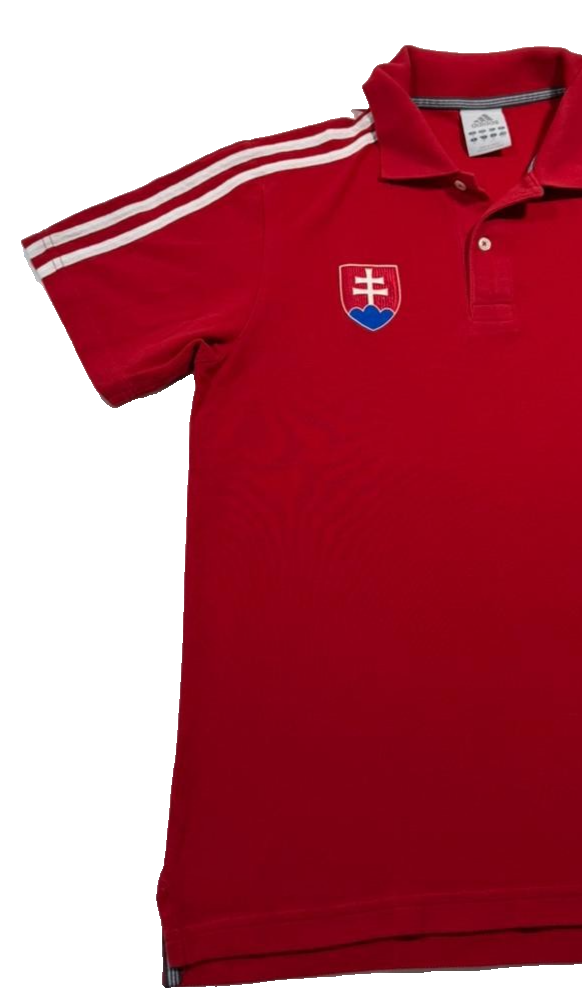 Adidas Men's Polo Shirt Embroidered Slovakia Emblem Authentic Size M