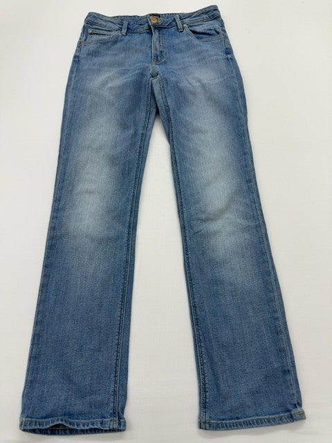 Lee Men Light Wash Blue Straight Leg Jeans Waist Size Regular Cotton