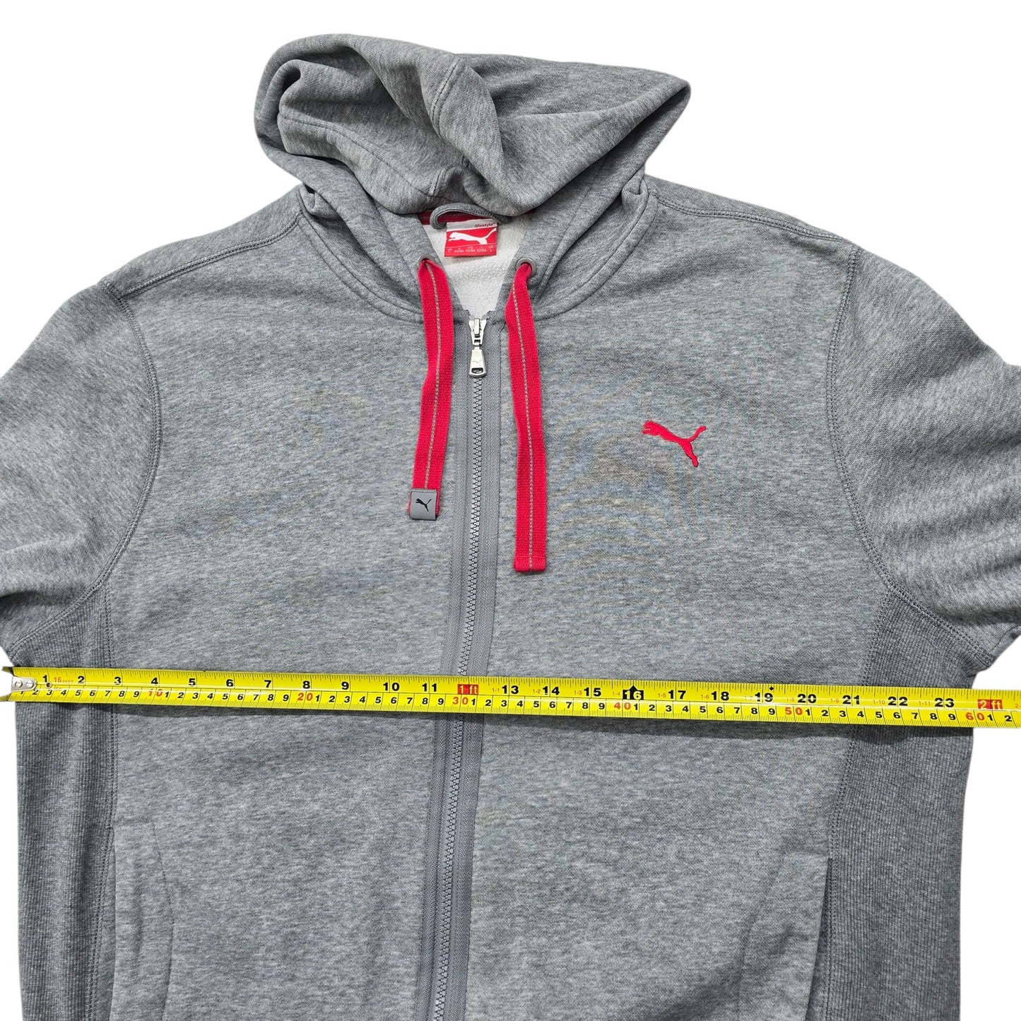 Puma Men's Heather Gray Zip-Up Hoodie Size L