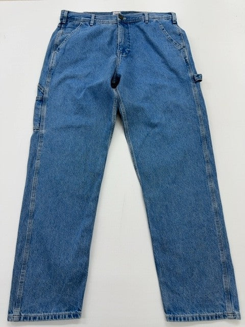Lee Men Blue Carpenter Jeans W36 L34 Workwear Relaxed Fit