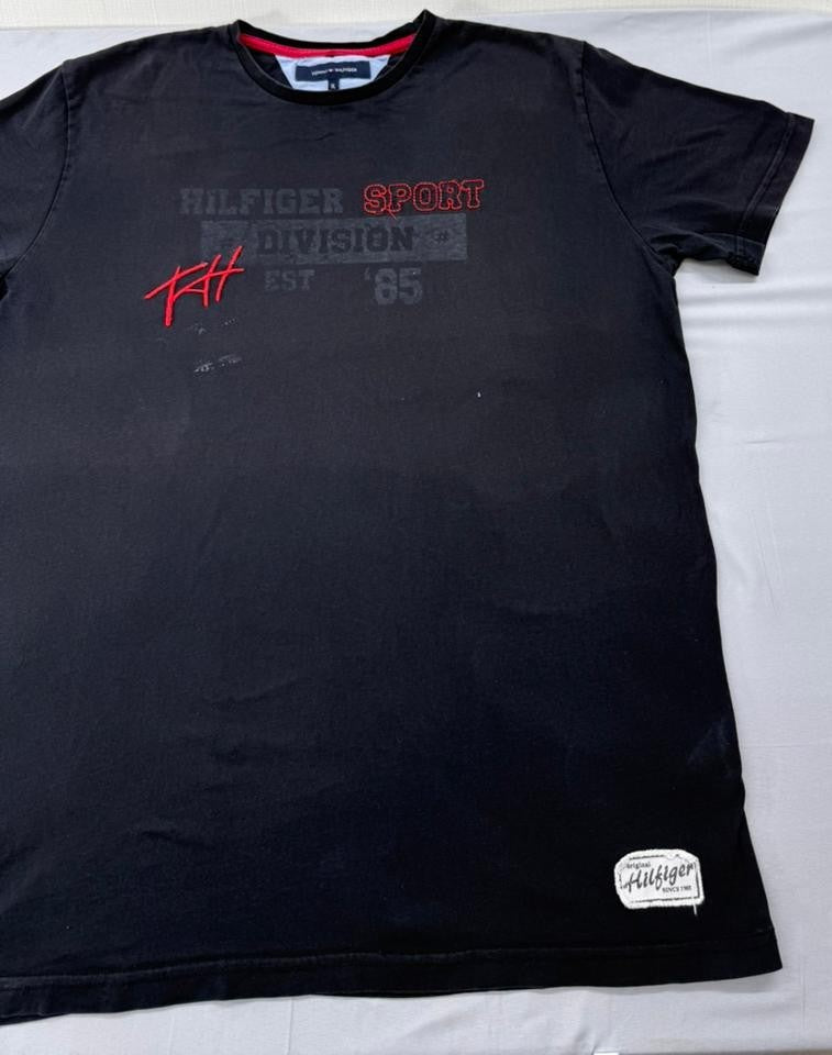 Tommy Hilfiger Men's Black 1985 T-Shirt XL Cotton Logo Exclusive