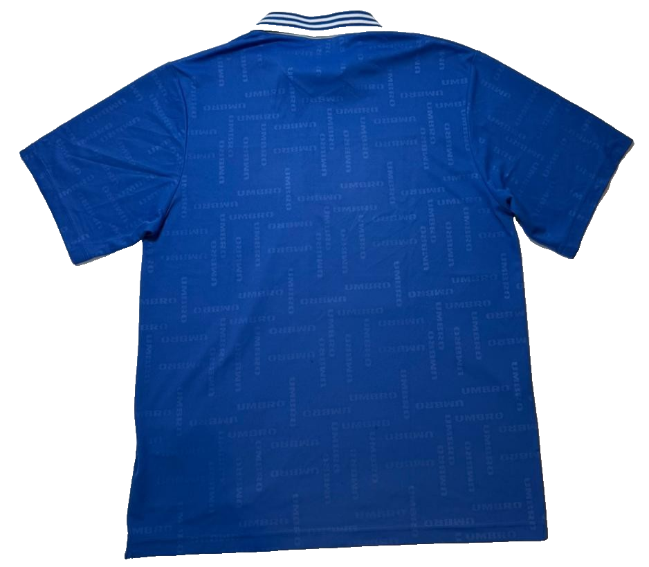 Vintage 90S Umbro Collared Jersey In Blue - Size L