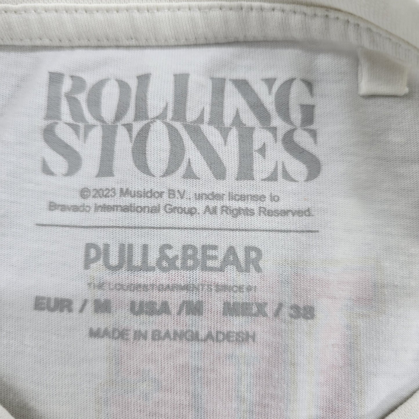 1981 Rolling Stones Vintage White Cotton T-Shirt Med M Men's