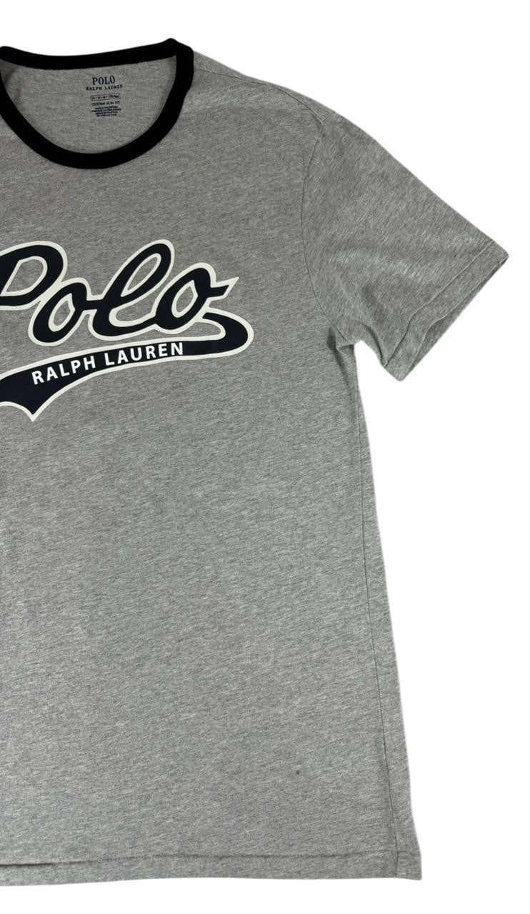 Polo Ralph Lauren Men's Custom Slim Fit T-Shirt Gray Logo Graphic Size Medium