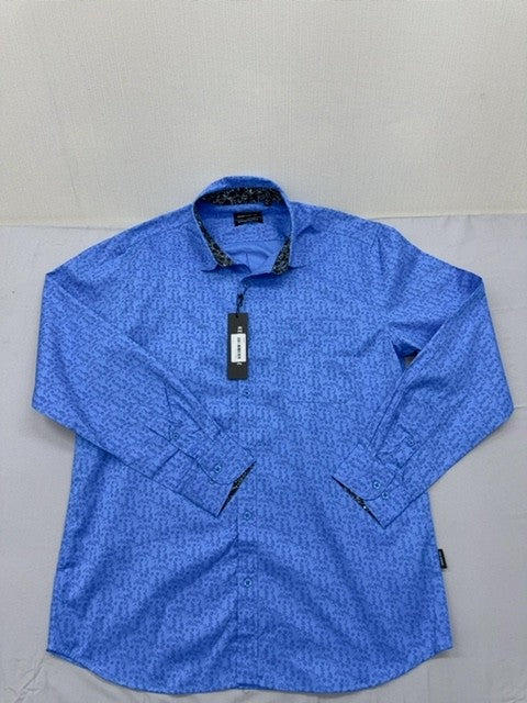 Kenneth Cole Men's Blue Shirt – Size XXL, Long Sleeve, Cotton