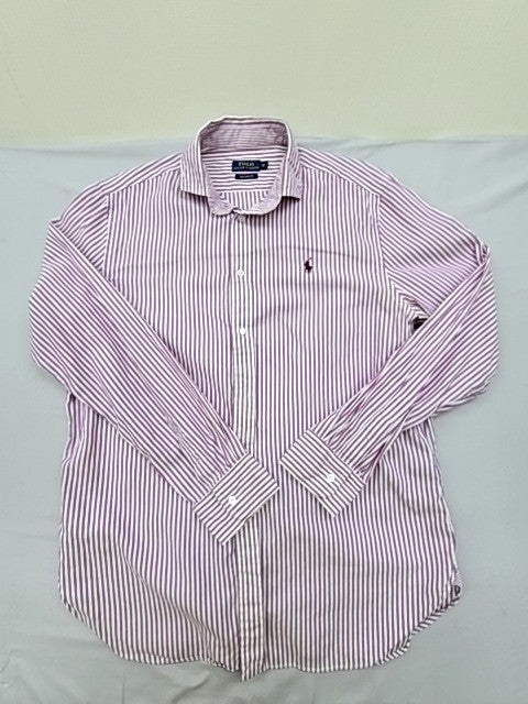 Polo Ralph Lauren Men's Purple Striped Button Down Shirt Size 12