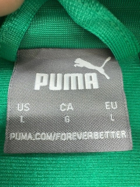 Puma Men's Green Celtic FC Track Jacket Size L Full Zip