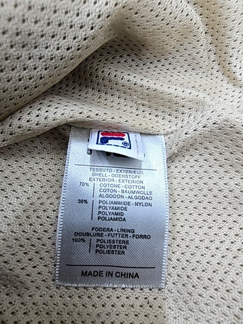 Fila Women's Vintage Windbreaker Jacket M Light Grey Cotton