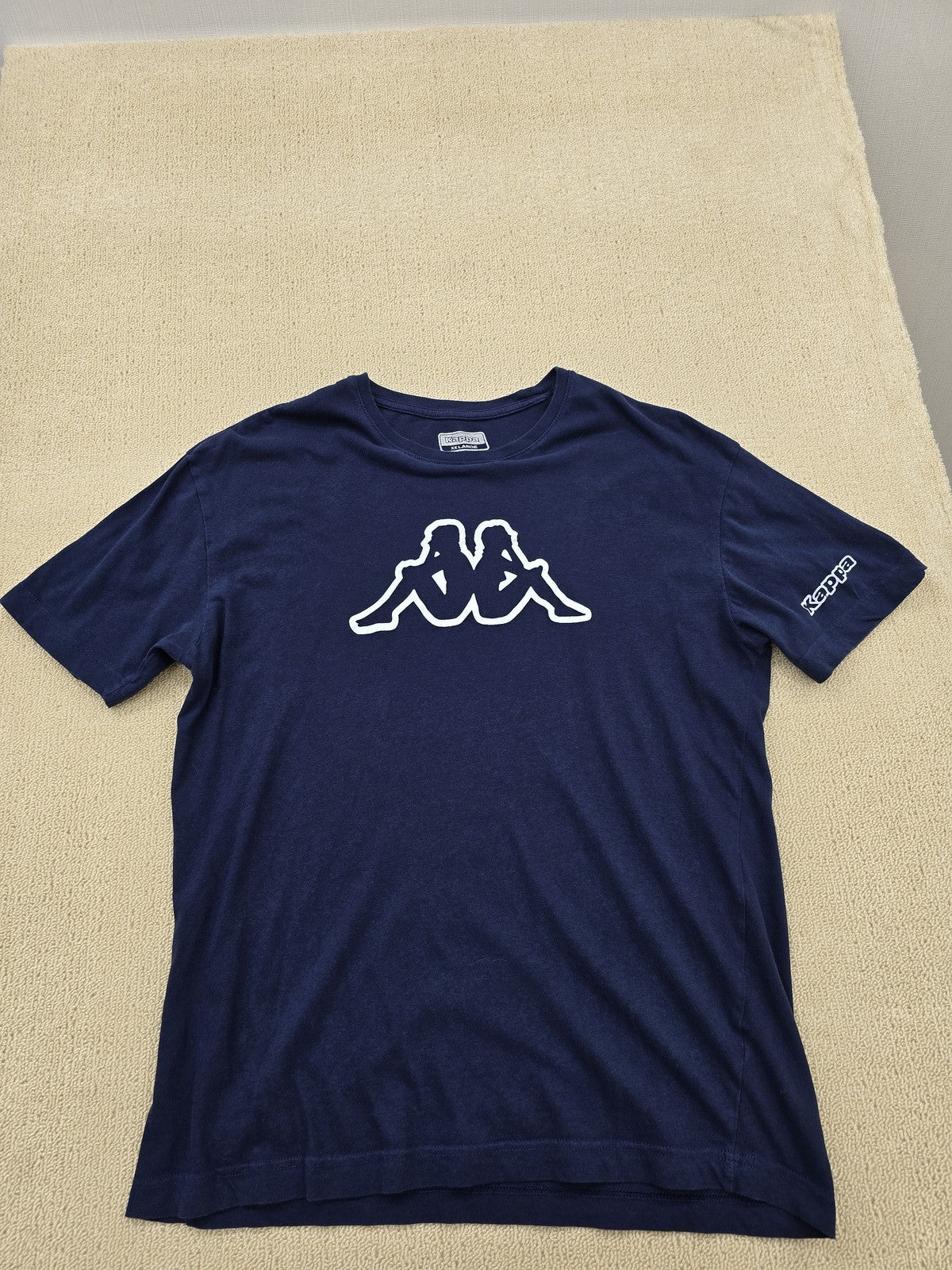 Kappa Men's Navy XXL Short Sleeve Crewneck Logo T-Shirt Regular