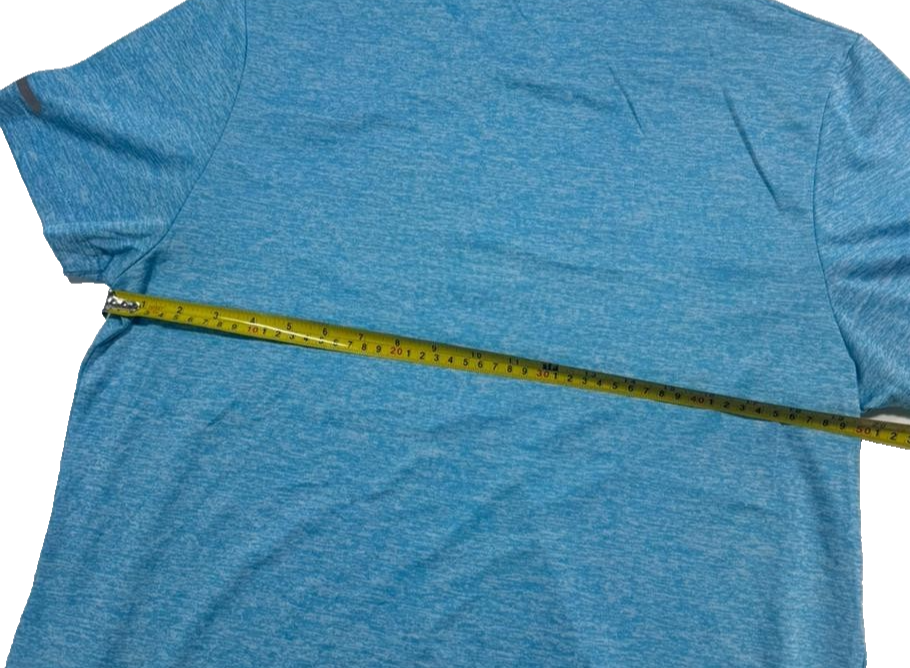 Ellesse Men's Light Blue Speckle Athletic T-Shirt Logo Crew Neck Size L