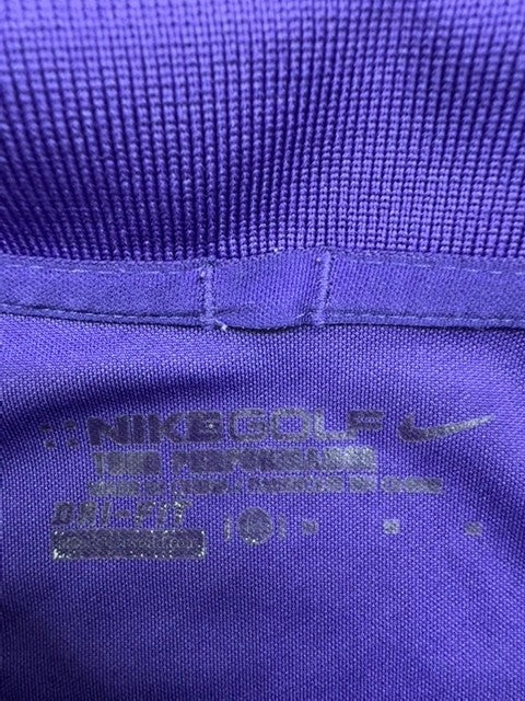 Nike Golf Men's Polo Shirt Large Purple Dri-FIT Short Sleeve