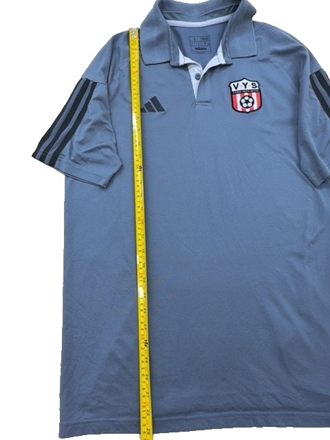 Adidas Men's Grey Short Sleeve Polo Shirt Size L Regular Fit