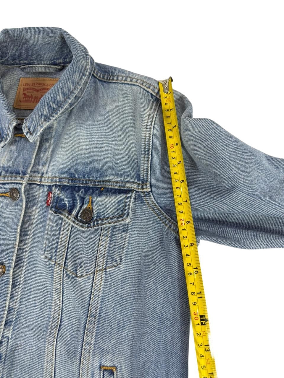 Levi's Men's Denim Jacket Blue Trucker Style Button Front Casual Size Large