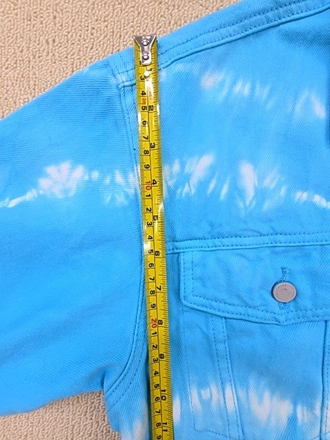 Blanknyc Denim Trucker Jacket Blue Tie Dye Cropped Size M