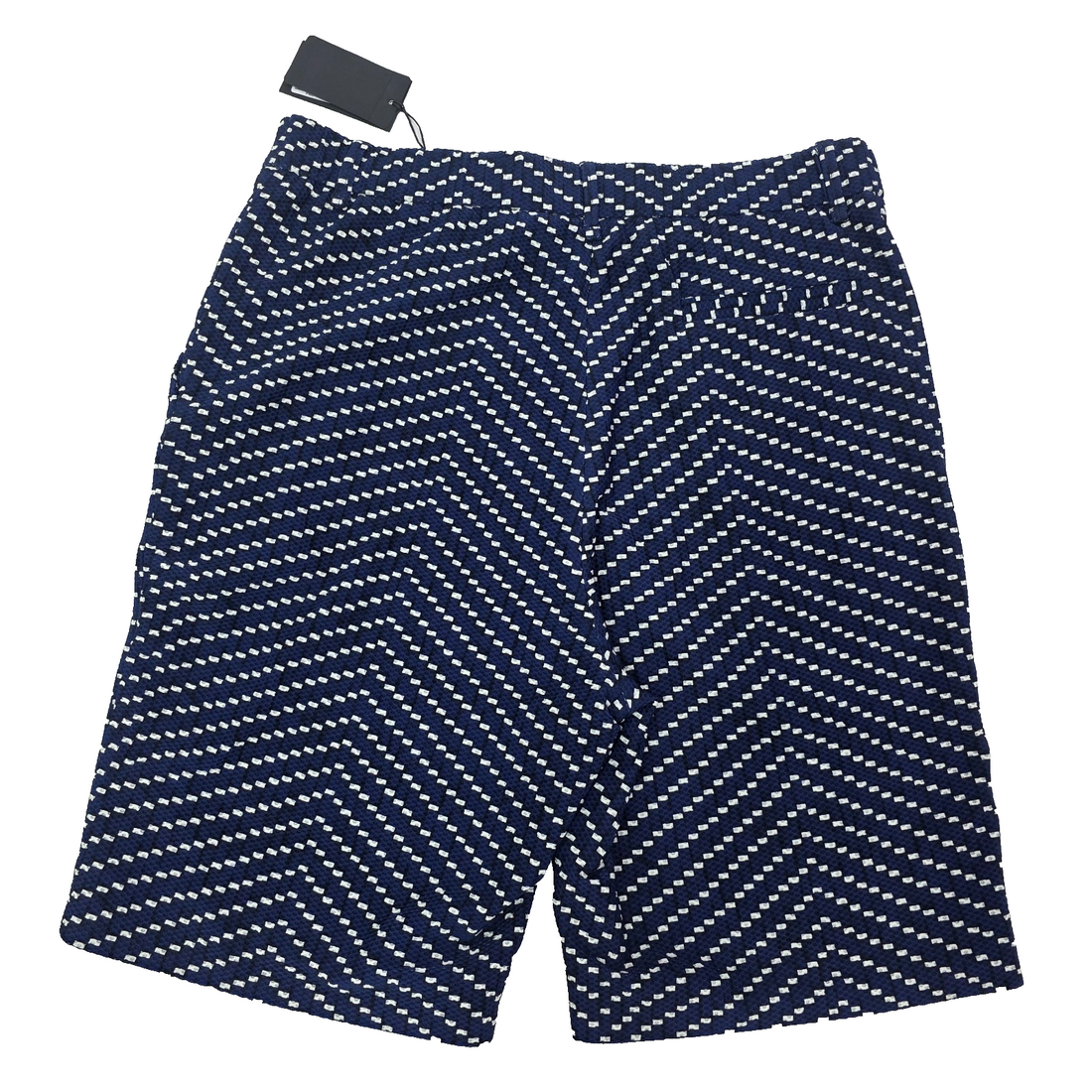 Giorgio Armani Patterned Bermuda Shorts Navy Blue & White W34 Bnwt