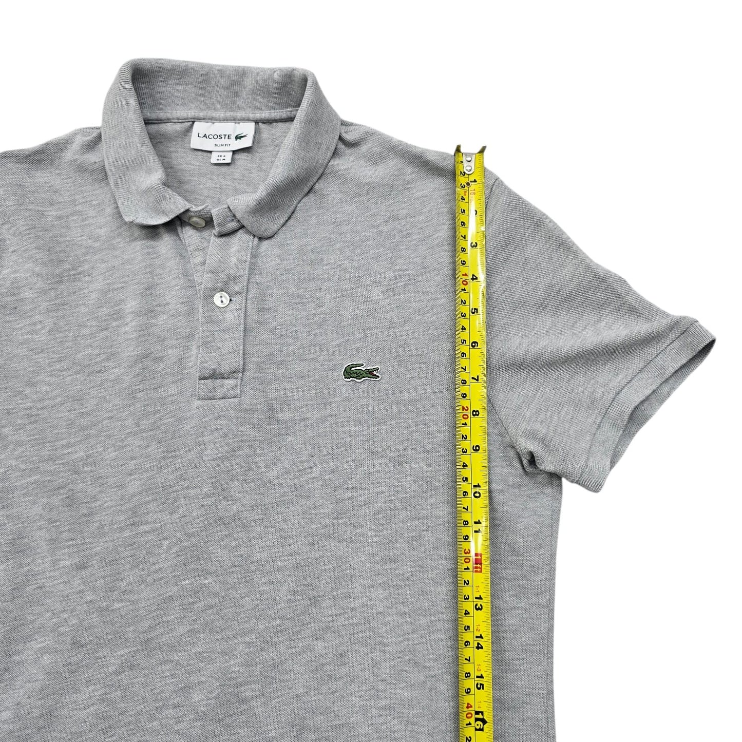 Lacoste Men's Gray Slim Fit Polo Shirt Size M