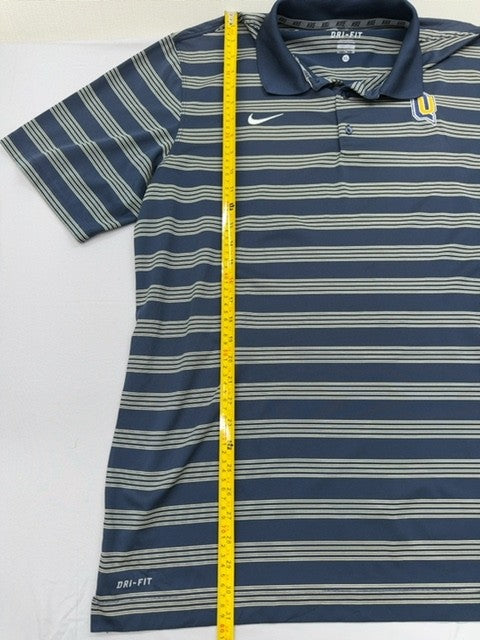 Nike Men's Navy Striped Dri-FIT Victory Golf Polo XL