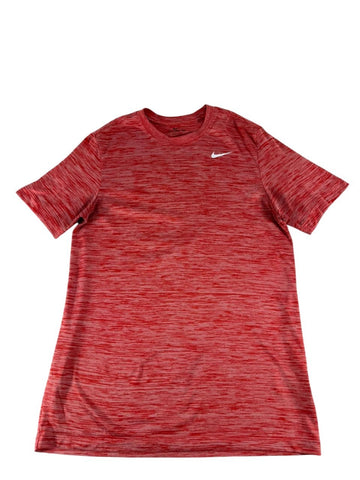 Nike Mens Dri Fit Athletic T Shirt Red Short Sleeve Running Training Size Medium
