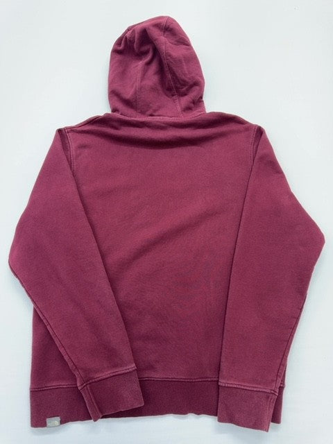 The North Face Boys Burgundy Pullover Hoodie Logo Size LG Regular Fleece