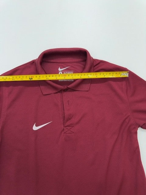 Nike Boys Maroon AeroSwift Quick Dry Polo Shirt Big Kid Size S