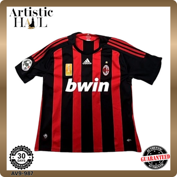 Adidas Red Striped Home Shirt M Short Sleeve Clima365 Crewneck