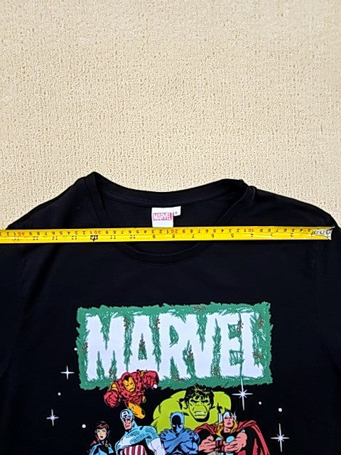 Marvel Avengers Christmas Black XL T-Shirt 100% Cotton Short Sleeve