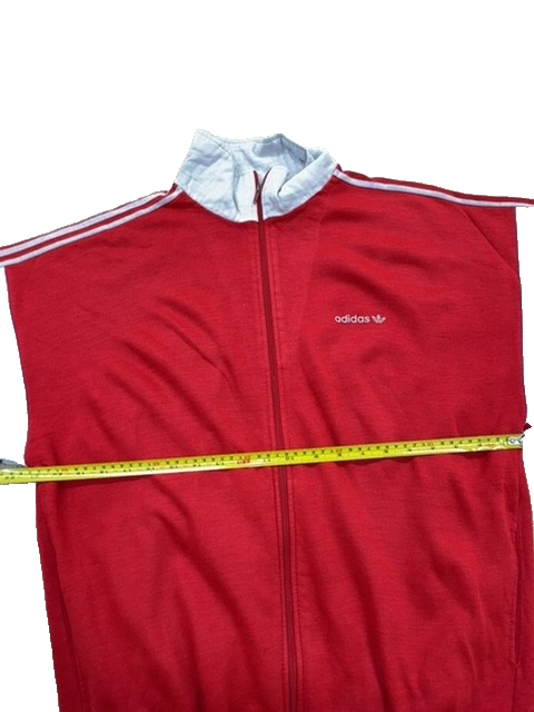 Adidas Rival Emmanuel-73 Red Track Jacket L Unisex Zipper Stripe