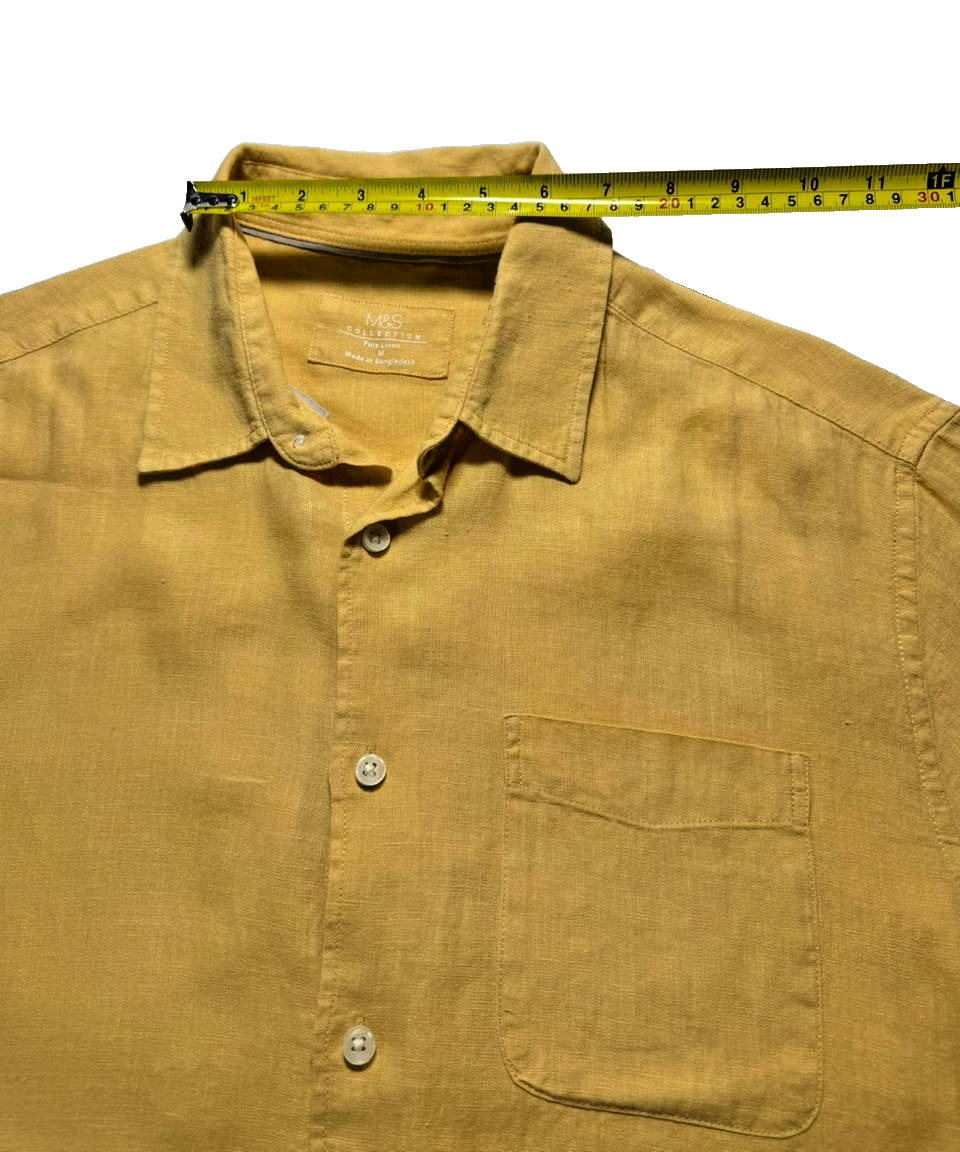 Marks And Spencer Yellow Casual Shirts For Men - Size M