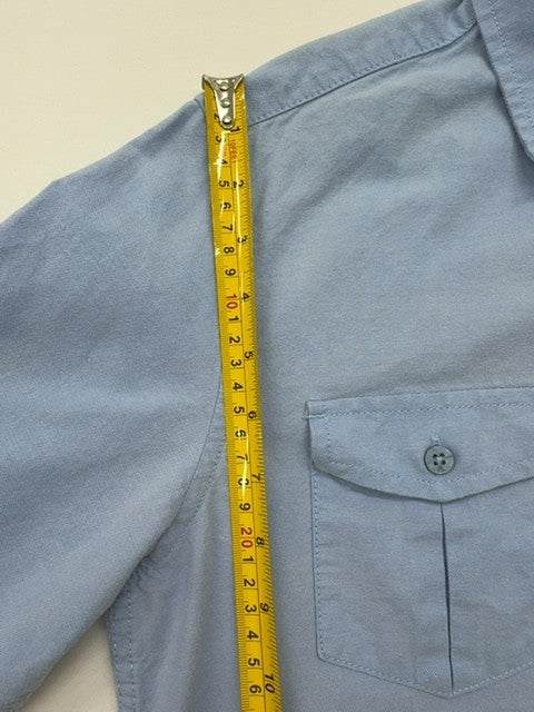 Polo Boys Light Blue Button-Down Shirt Size M Casual 100% Cotton