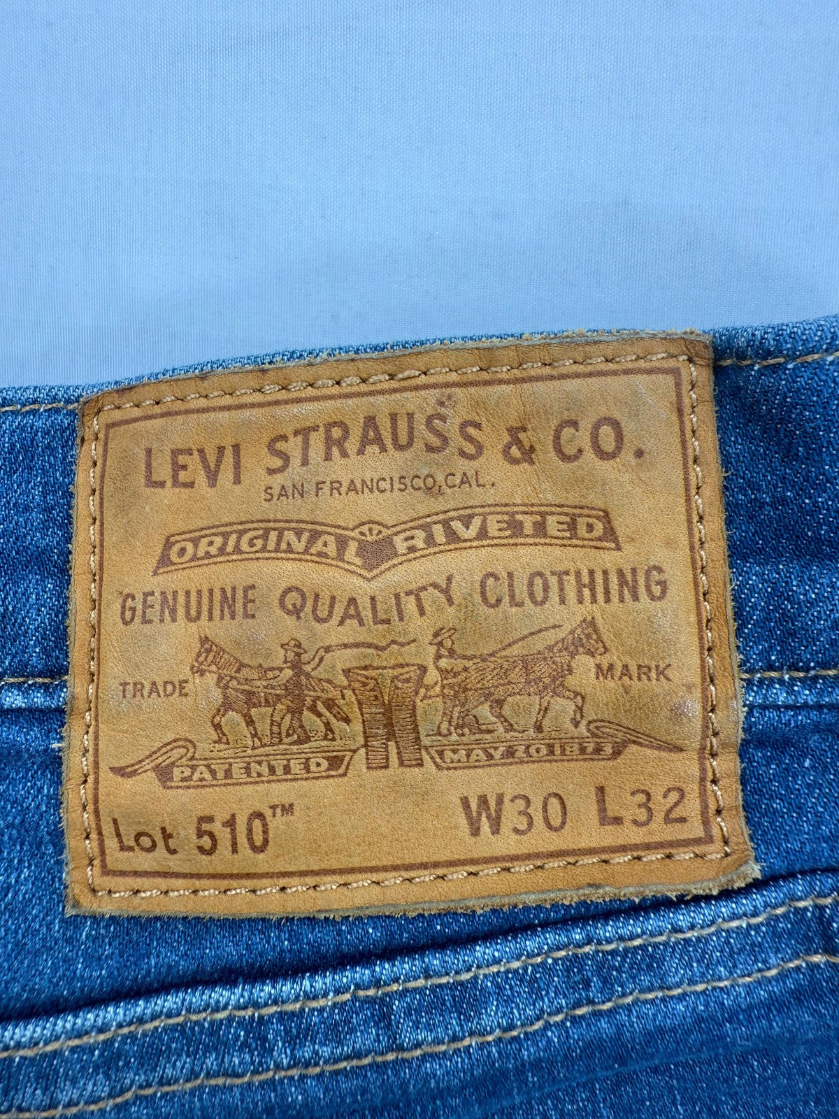 Levi's 510 Skinny Jeans Men W30 L32 Blue Denim