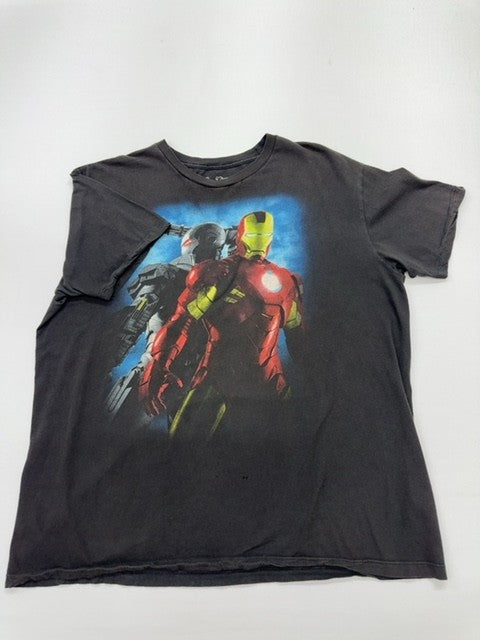 Mighty Fine Men Charcoal Iron Man 2 T-Shirt Size XL Crew Neck