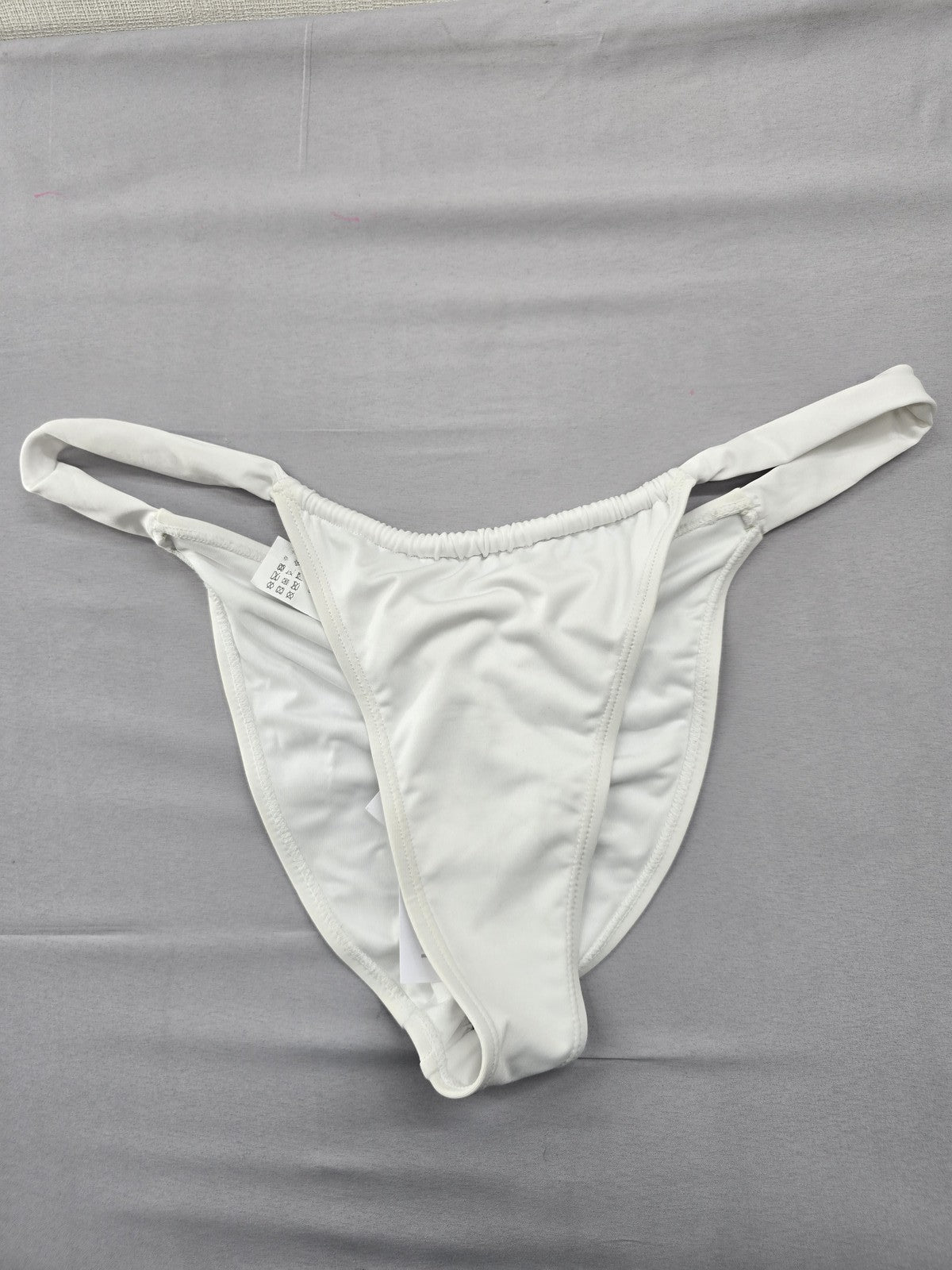 Bershka Women's White Thong Bikini Bottoms L Adjustable Straps
