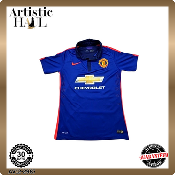 Nike Men's Manchester United Blue Soccer Jersey Short Sleeve Dri-FIT