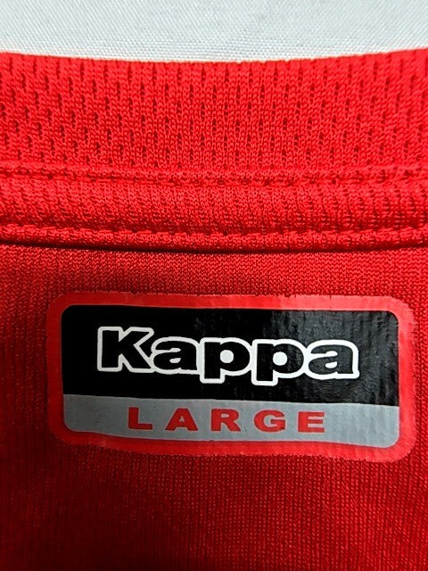 Kappa Red Soccer Jersey Large Short Sleeve Crewneck 100% Poly