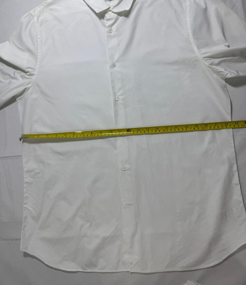 Lacoste logo-patch cotton blend shirt slim fit - Size 44