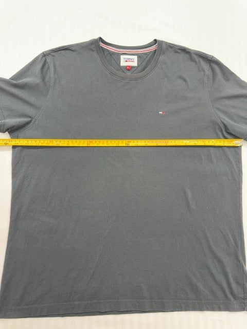 Tommy Jeans Men's Black Cotton Crew Neck T-Shirt 2XL