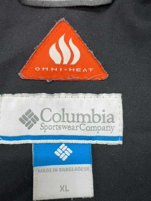 Columbia Men Charcoal Omni-Heat Parka Jacket XL Midweight Zipper
