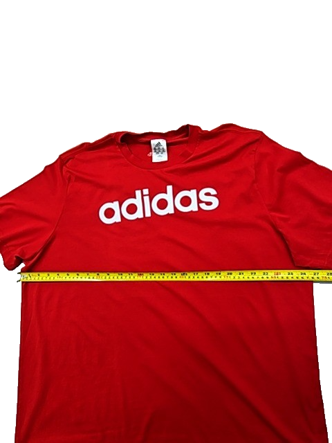 Adidas Men's Red Crewneck Short Sleeve T-Shirt XL Logo