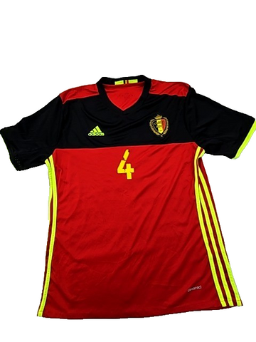 Adidas Men's Red V-Neck Football Shirt Short Sleeve Regular RN88387C40312