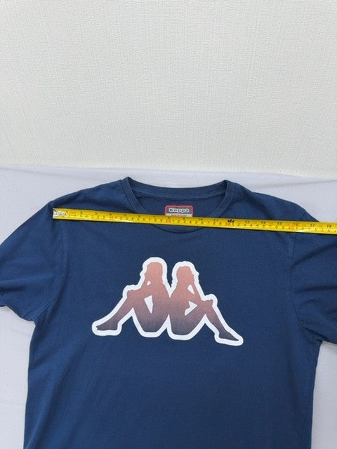 Kappa Men's Navy Blue Short Sleeve Crew Neck T-Shirt Medium Logo