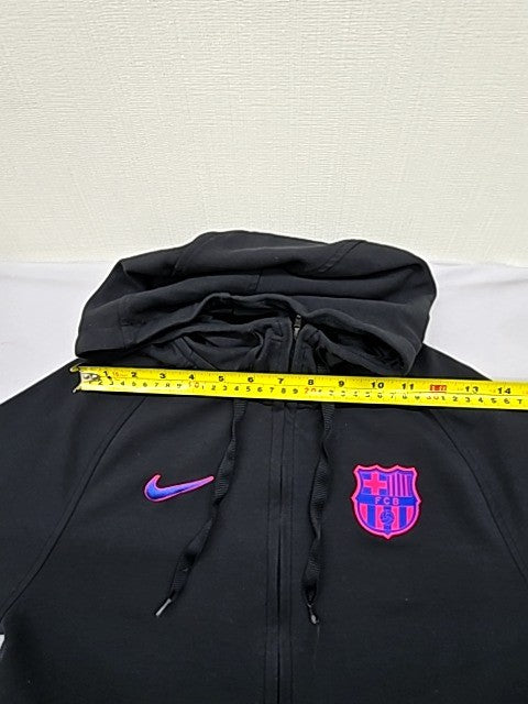 Nike Men's Black FC Barcelona Dri-FIT Pullover Hoodie Size S