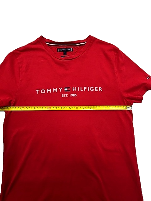 Tommy Hilfiger Men's Red Organic Cotton T-Shirt Crewneck Size M
