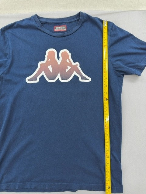 Kappa Men's Navy Blue Short Sleeve Crew Neck T-Shirt Medium Logo