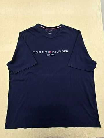 Tommy Hilfiger Navy Organic Cotton Big & Tall 3XLT Short Sleeve Logo T-Shirt